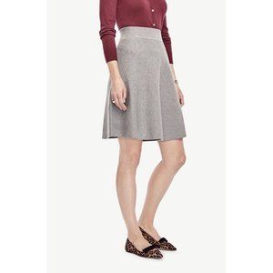 NWT Women's Ann Taylor Gray Soild Sweater Skirt Size Large